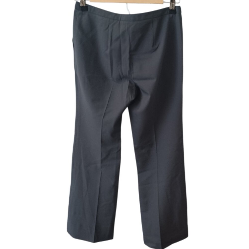 EMPORIO ARMANI VINTAGE MED GRAY WOOL BLEND BOOT CUT DRESS TROUSERS SIZE 2 - Picture 3 of 5